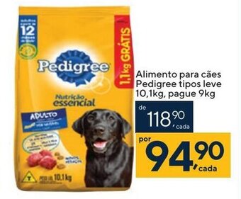 Coop Alimento para caes Pedigree tipos leve 10.1kg pague 9kg oferta