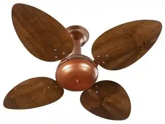 Ventilador teto office jet venti-delta cobre 4pás imbuia