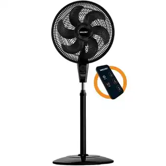 Carrefour Ventilador de coluna mallory air timer ts black com controle remoto 3 velocidades 40cm preto 220v oferta