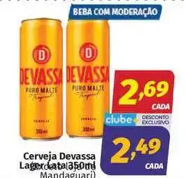 Supermercados Cidade Canção Cerveja Devassa Lager Lata oferta