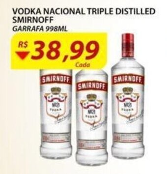 Assaí Atacadista Vodka Nacional Triple Distilled Smirnoff 998ml oferta