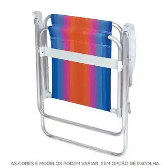 Lojas Koerich Cadeira de praia alta 2101 alumínio mor oferta