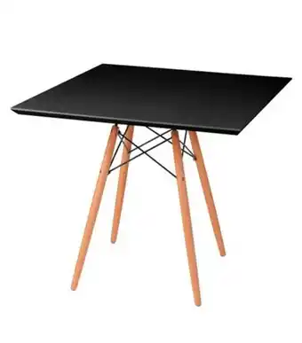 Freitas Varejo Mesa de jantar quadrada eiffel preta útil bazar 80cm rf1841pr oferta