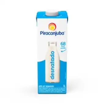 Supermercados Pague Menos Leite desnatado longa vida piracanjuba 1l oferta