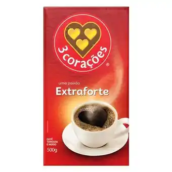 Rede Top Café extra forte a vácuo 3 corações 500g oferta