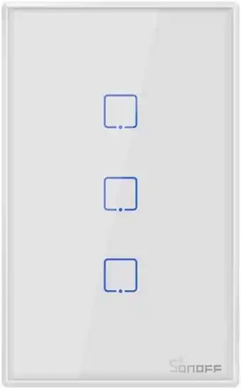 Sonoff tx t2 smart light switch wi-fi wall switch, funciona com alexa e google home, fit para switches de parede dos eua e ca