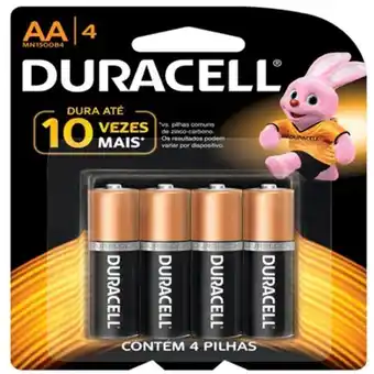 Pilha alcalina duracell aa 4 un
