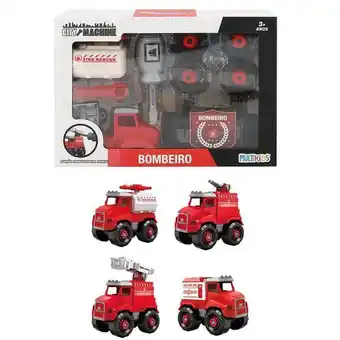 Ri Happy Caminhão bombeiro brinquedo infantil city machine multikids oferta