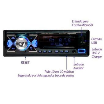 Carrefour Rádio usb/bluetooth rs-2714br roadstar oferta