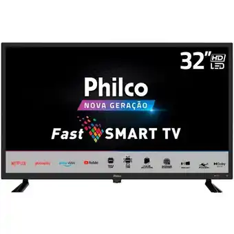 Carrefour Smart tv led 32 polegadas hd ptv32d10n5skh dolby audio philco oferta