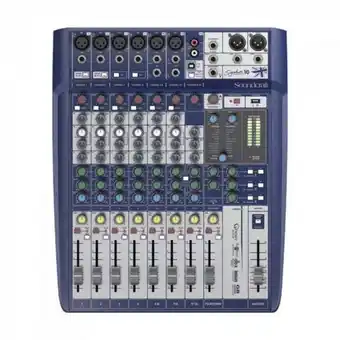 Carrefour Mesa de som 10 canais signature 10 azul soundcraft oferta