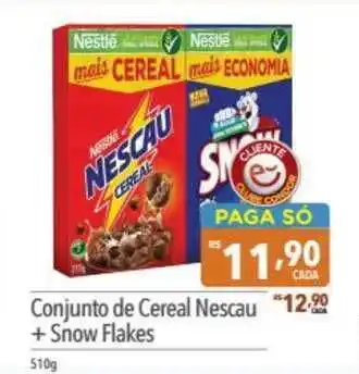 Supermercados Condor Conjunto De Cereal Nescau + Snow Flakes 510g oferta