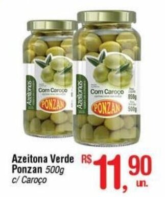 Azeitona Verde Ponzan 500g