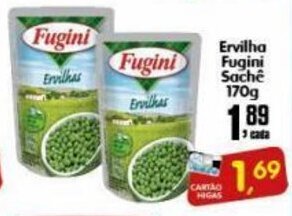 Higa's Supermercado Ervilha Fugini Sache 170g oferta
