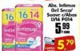 Higa's Supermercado Abs. Intimus Gel Seca/ Suave c/ Abas Lv16 pg14 oferta