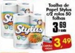 Higa's Supermercado Toalha de Papel Stylus c/ 2 rolos 50 folhas oferta