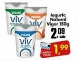 Higa's Supermercado Iogurte Natural Vigor 150g oferta