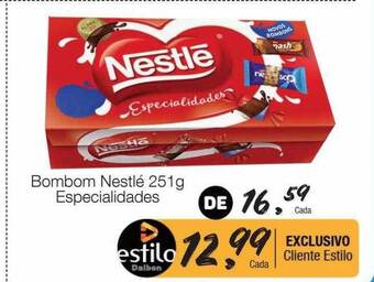 Supermercado Dalben Bombom nestlé especialidades oferta