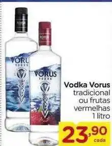 Carrefour Vodka vorus tradicional ou frutas vermelhas oferta