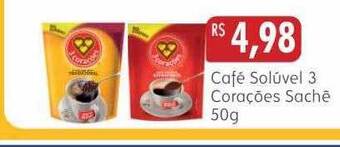 Epa Café solúvel 3 corações sachê oferta