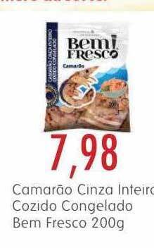 Epa Camarão cinza inteiro cozido congelado bem fresco oferta