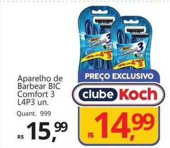 Supermercados Koch Aparelho de barbear bic comfort 3 l4p3 oferta