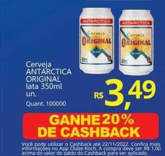 Supermercados Koch Cerveja antarctica original oferta