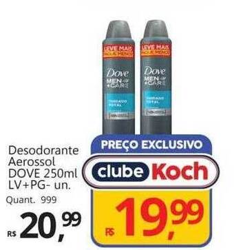 Supermercados Koch Desodorante aerossol dove oferta