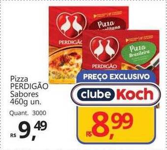 Supermercados Koch Pizza perdigão sabores oferta