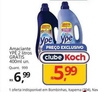 Supermercados Koch Amaciante ypê oferta
