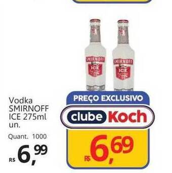 Supermercados Koch Vodka smirnoff ice oferta