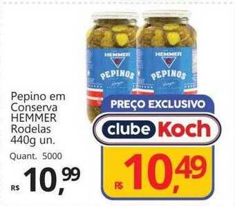 Supermercados Koch Pepino em conserva hemmer rodelas oferta