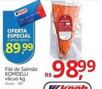 Supermercados Koch Filé de salmão komdelli vácuo oferta