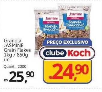 Granola jasmine grain flakes