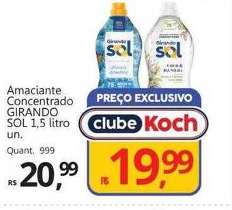 Supermercados Koch Amaciante concentrado girando sol oferta