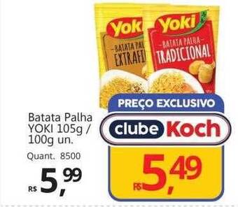 Supermercados Koch Batata palha yoki oferta