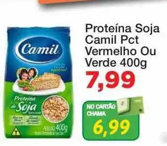 Proteína soja camil vermelho ou verde