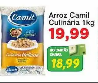 Chama Supermercados Arroz camil culinária oferta