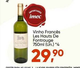 Imec Supermercados Vinho francês les hauts de fontrouge oferta