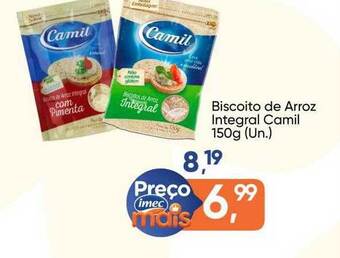 Imec Supermercados Biscoito de arroz integral camil oferta