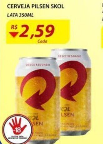 Assaí Atacadista Cerveja Pilsen Skol Lata 350ml oferta