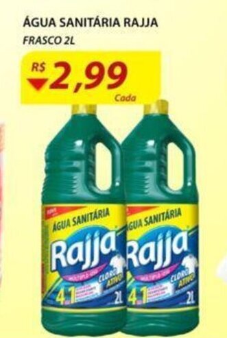Assaí Atacadista Agua Sanitaria Rajja 2L oferta