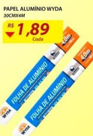 Assaí Atacadista Papel Aluminio Wyda 30cmx4m oferta
