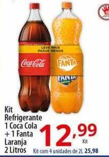 Akki Atacadista Kit refrigerante 1 coca cola + 1 fanta laranja oferta