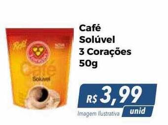 Hiper Moreira Café soluvel 3 corações oferta