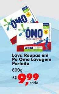 Lava roupas em pó omo lavagem perfeita