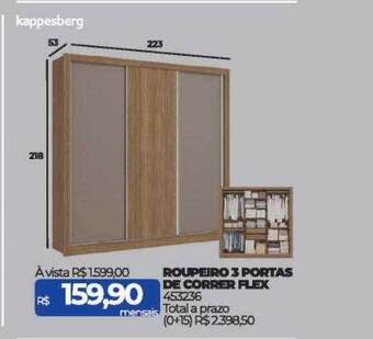 Lojas Certel Roupeiro 3 portas de correr flex oferta
