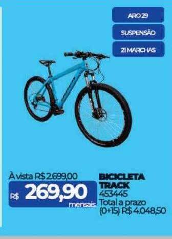 Lojas Certel Bicicleta track oferta