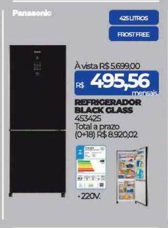Refrigerador black glass panasonic