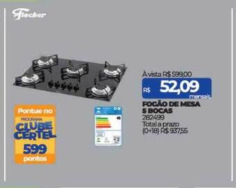Lojas Certel Fogão de mesa 5 bocas fischer oferta
